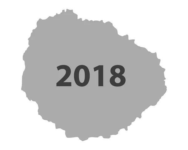 La Gomera 2018 Haritası — Stok Vektör