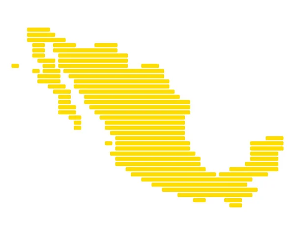 Mapa exato de México —  Vetores de Stock