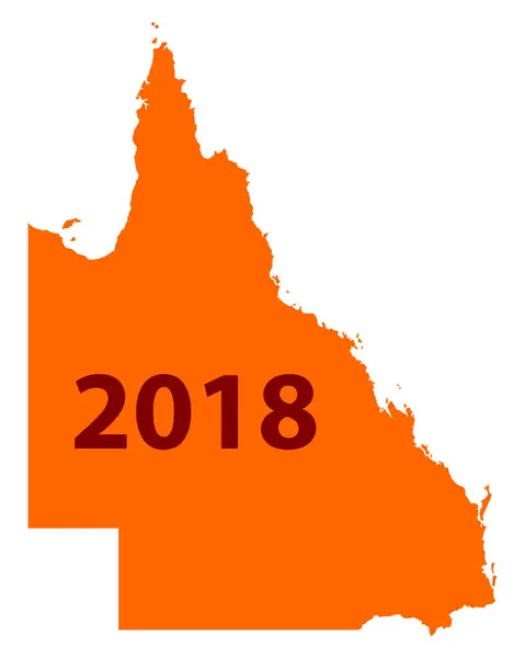 Χάρτης του Queensland 2018 — Διανυσματικό Αρχείο
