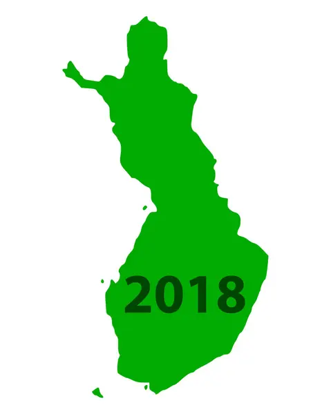 Карта Финляндии 2018 — стоковый вектор
