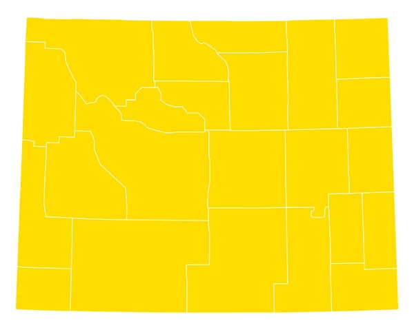 Dokładna mapa Wyoming — Wektor stockowy