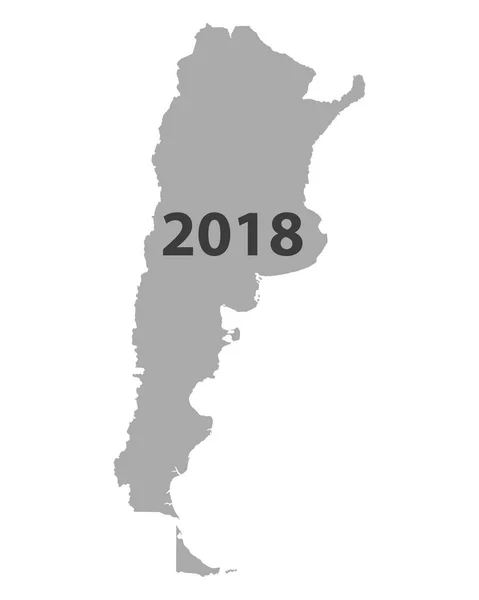 Карта Аргентины 2018 — стоковый вектор