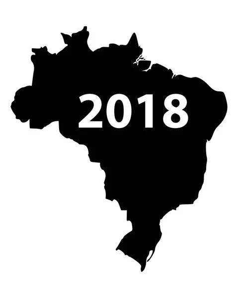 Karte von Brasilien 2018 — Stockvektor