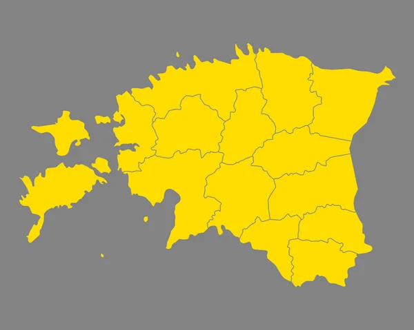 Korrekt karta över Estland — Stock vektor
