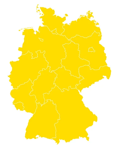 Точная карта Германии — стоковый вектор