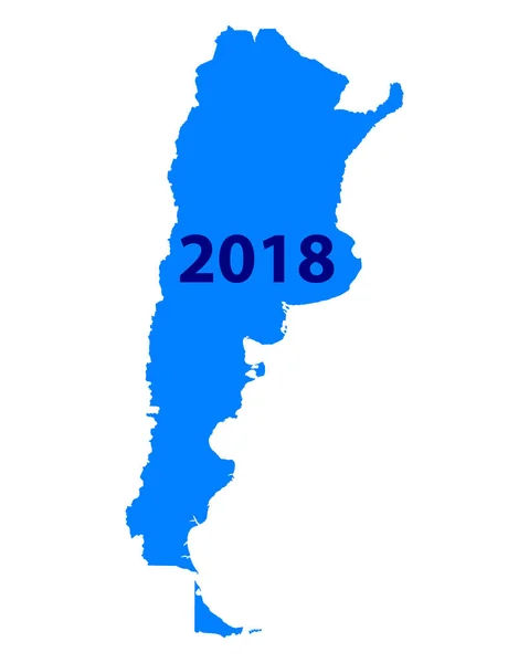 Карта Аргентины 2018 — стоковый вектор