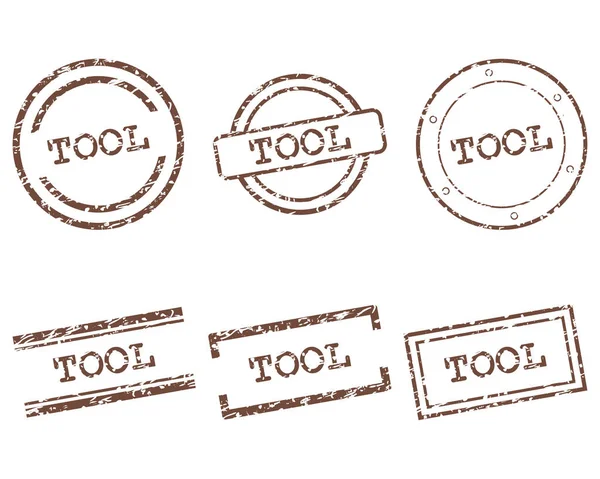 Timbres outils sur blanc — Image vectorielle
