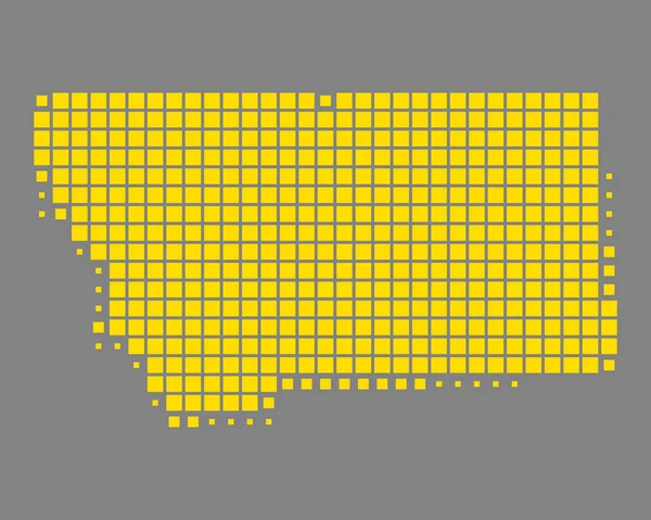 Nauwkeurige kaart van Montana — Stockvector