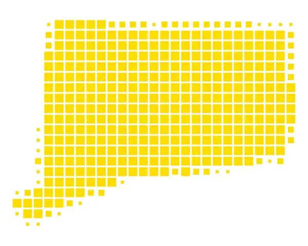 Mappa esatta di Connecticut — Vettoriale Stock