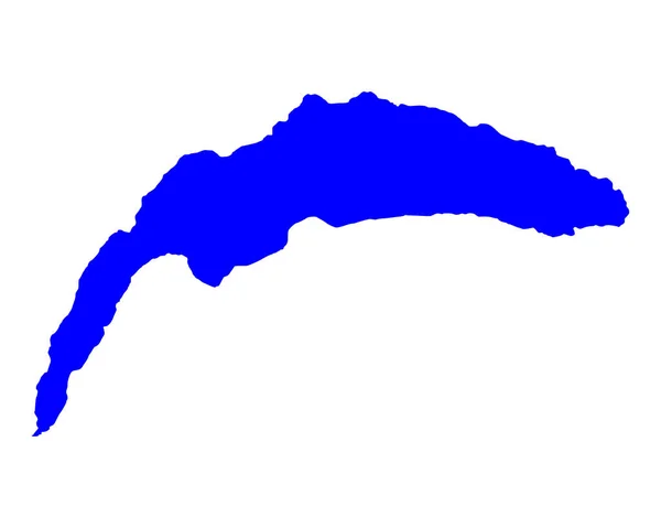 ジュネーブ湖の地図 — ストックベクタ