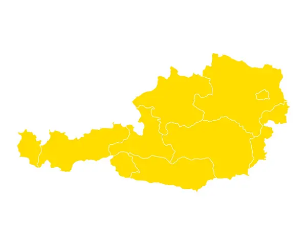 奥地利准确的地图 — 图库矢量图片