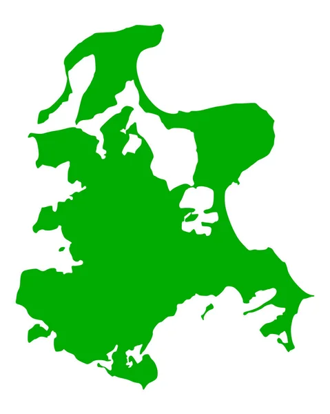 Rügen doğru harita — Stok Vektör