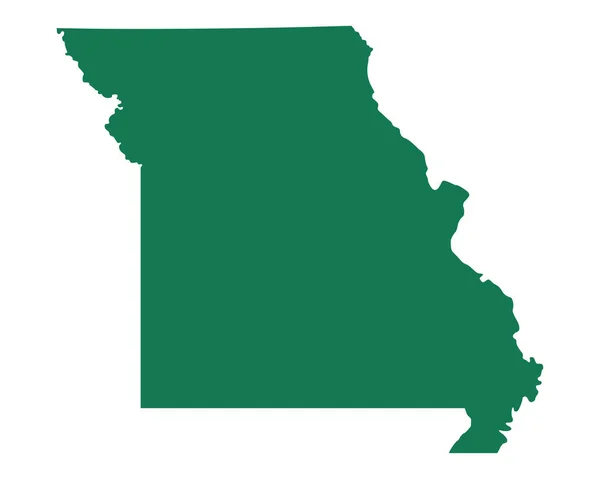 Missouri doğru harita — Stok Vektör