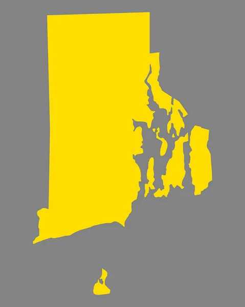 Karte von Rhode Island — Stockvektor