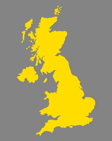 Mappa del Regno Unito — Vettoriale Stock