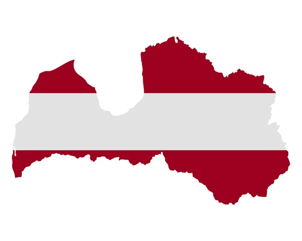 Map and flag of Latvia — Stock Vector