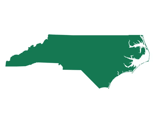Kaart van North Carolina — Stockvector