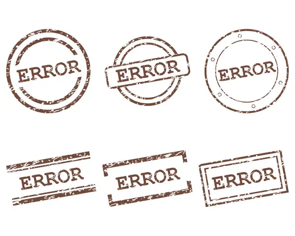 Error stamps — Stock Vector