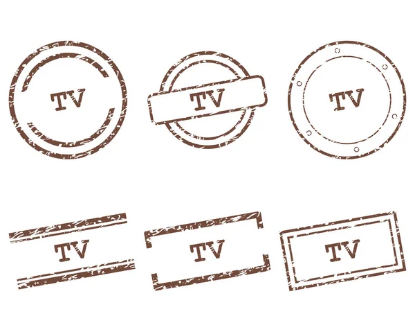 Frimärken för TV — Stock vektor