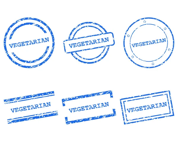 Vegetarisk frimärken — Stock vektor