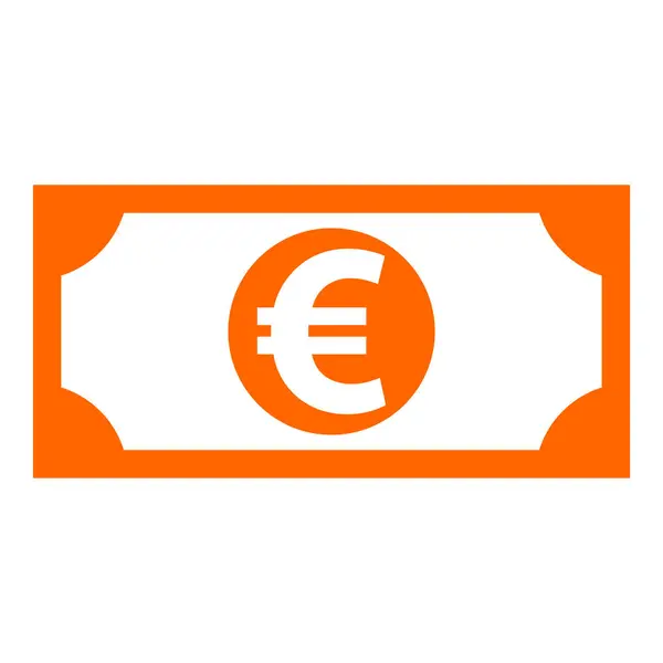 Euro i banknot — Wektor stockowy