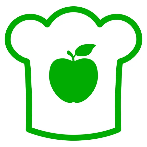 Apfel und Kochmütze — Stockvektor