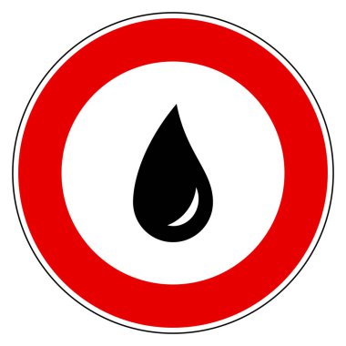 Su damlası ve içki yasağı işareti