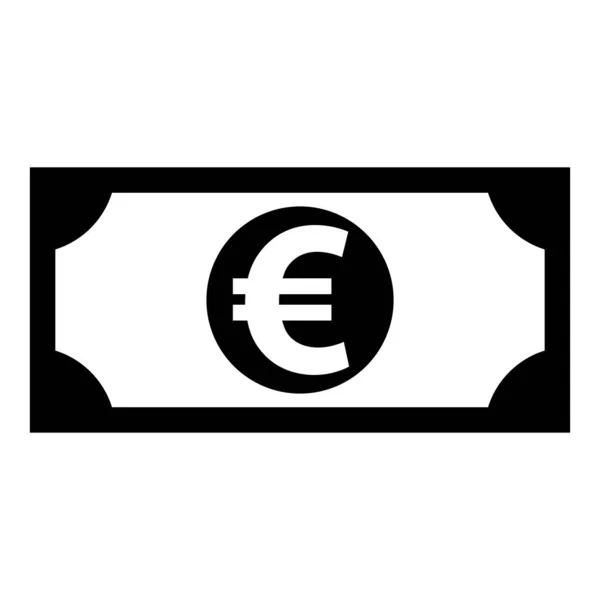Euro and banknote — Stock Vector