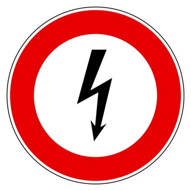 Yıldırım ve içki yasağı işareti