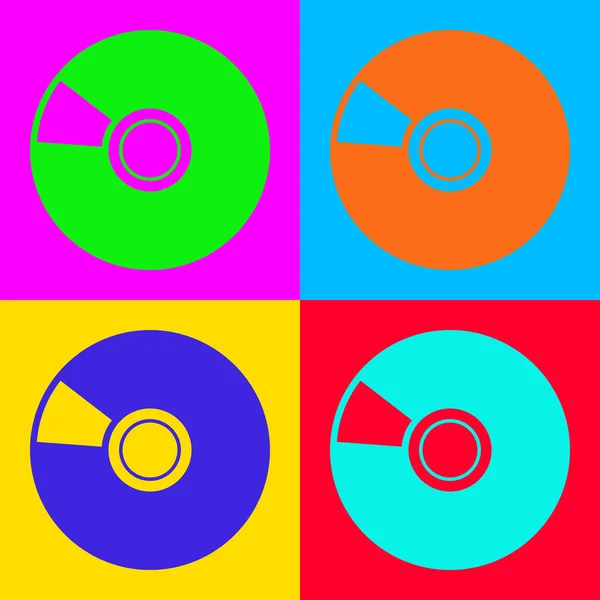 Disc and pop-art — Stock Vector