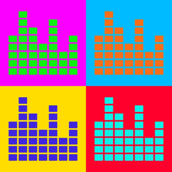 Equalizer and pop-art — Stock Vector