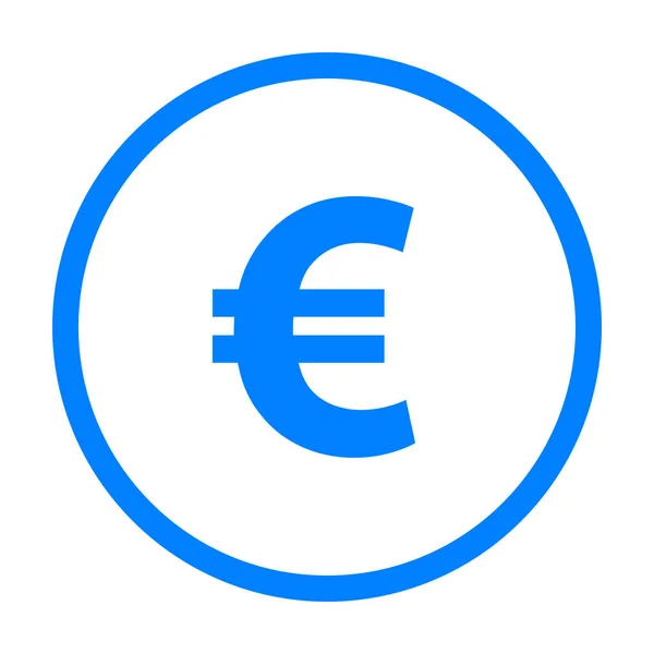 Евро и круг — стоковый вектор
