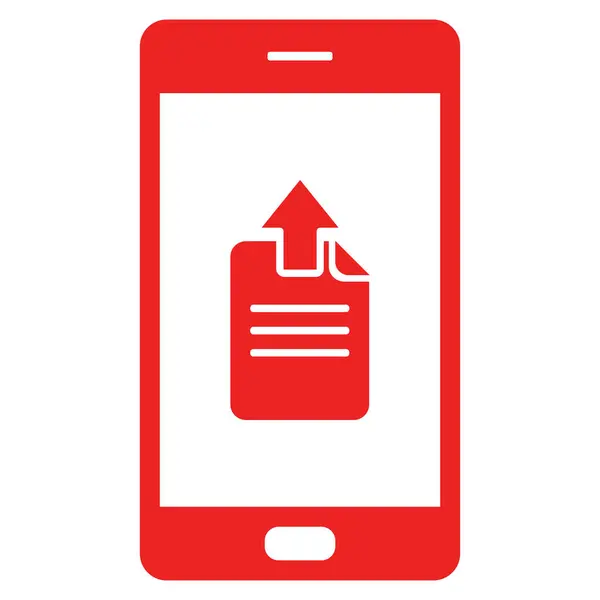Téléchargement de documents et smartphone — Image vectorielle