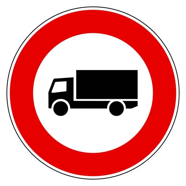 Vrachtwagen- en verbodsbord — Stockvector