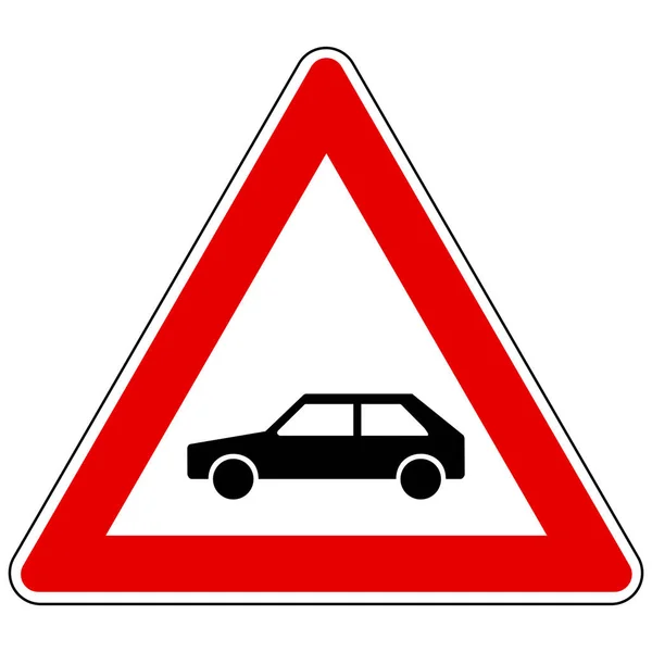 Auto und Hinweisschild — Stockvektor