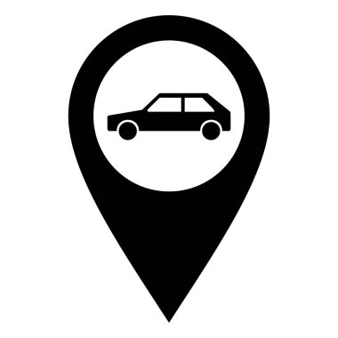 Araba ve konum pin