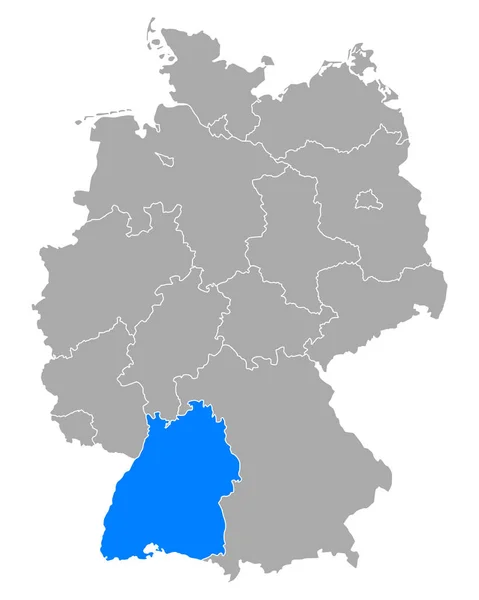 Karte von Baden-Württemberg in Deutschland — Stockvektor