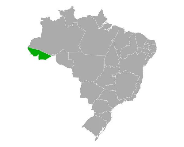 Karta över Acre i Brasilien — Stock vektor