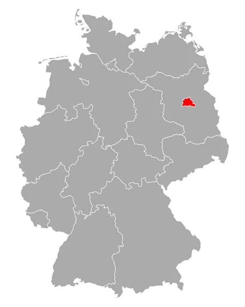 Karta över Berlin i Tyskland — Stock vektor