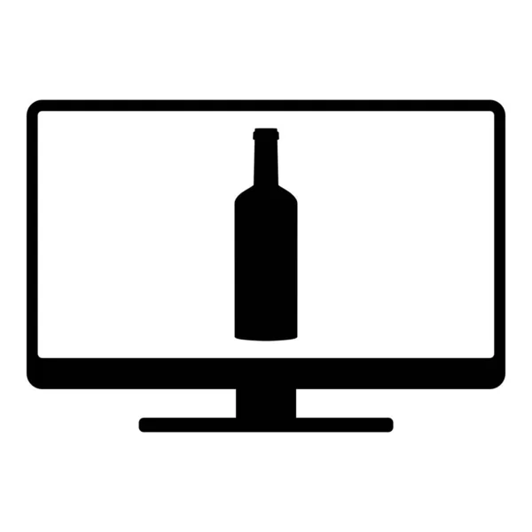 Bottle and screen — Stock Vector