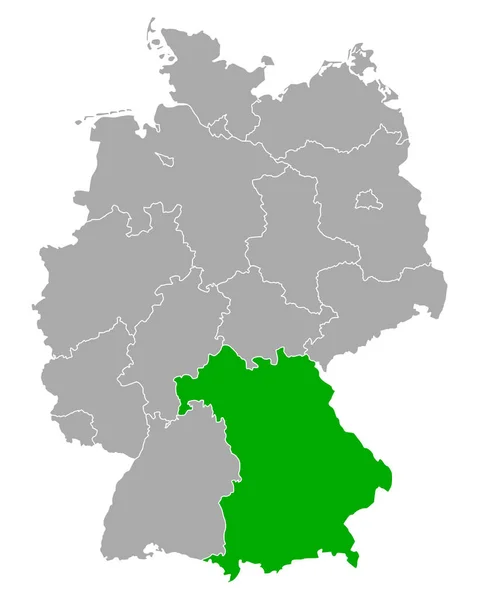 ドイツのバイエルン州地図 — ストックベクタ