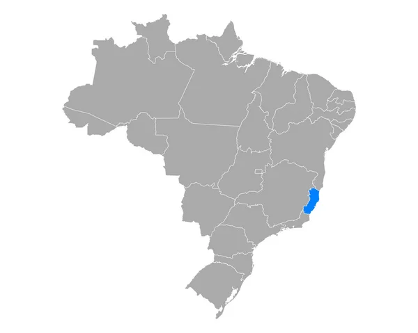 Karte von espirito santo in Brasilien — Stockvektor
