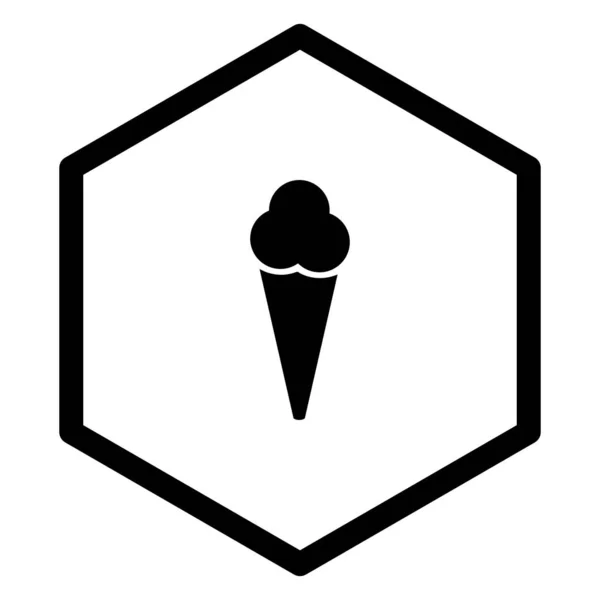 Ice cream and comb — Stock Vector