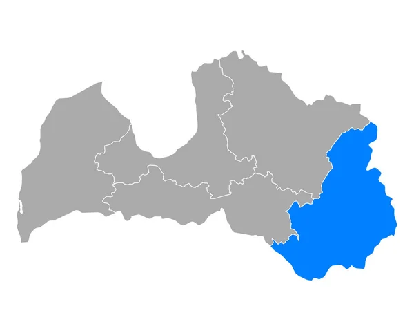 Mapa de Latgale en Letonia — Vector de stock