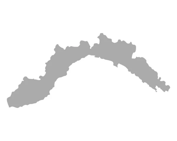 Mapa preciso de Liguria — Archivo Imágenes Vectoriales