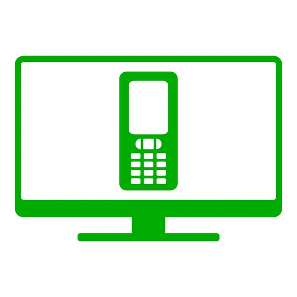 Handy und Bildschirm — Stockvektor