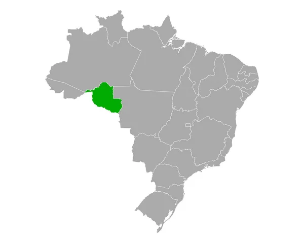Mappa di Rondonia in Brasile — Vettoriale Stock