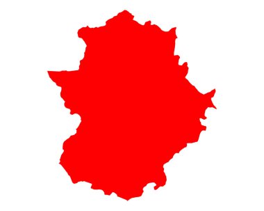 Extremadura 'nın doğru haritası