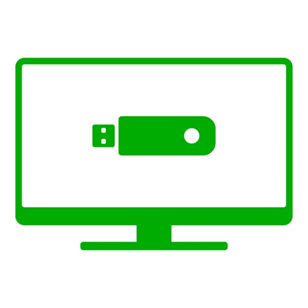 Memoria USB y pantalla — Archivo Imágenes Vectoriales