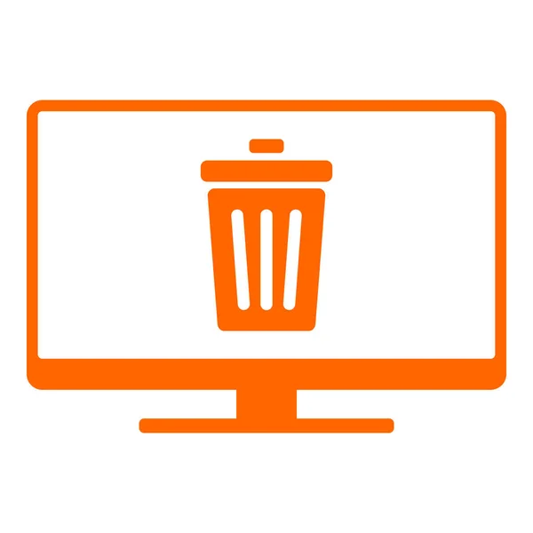 Çöp kutusu ve ekran — Stok Vektör